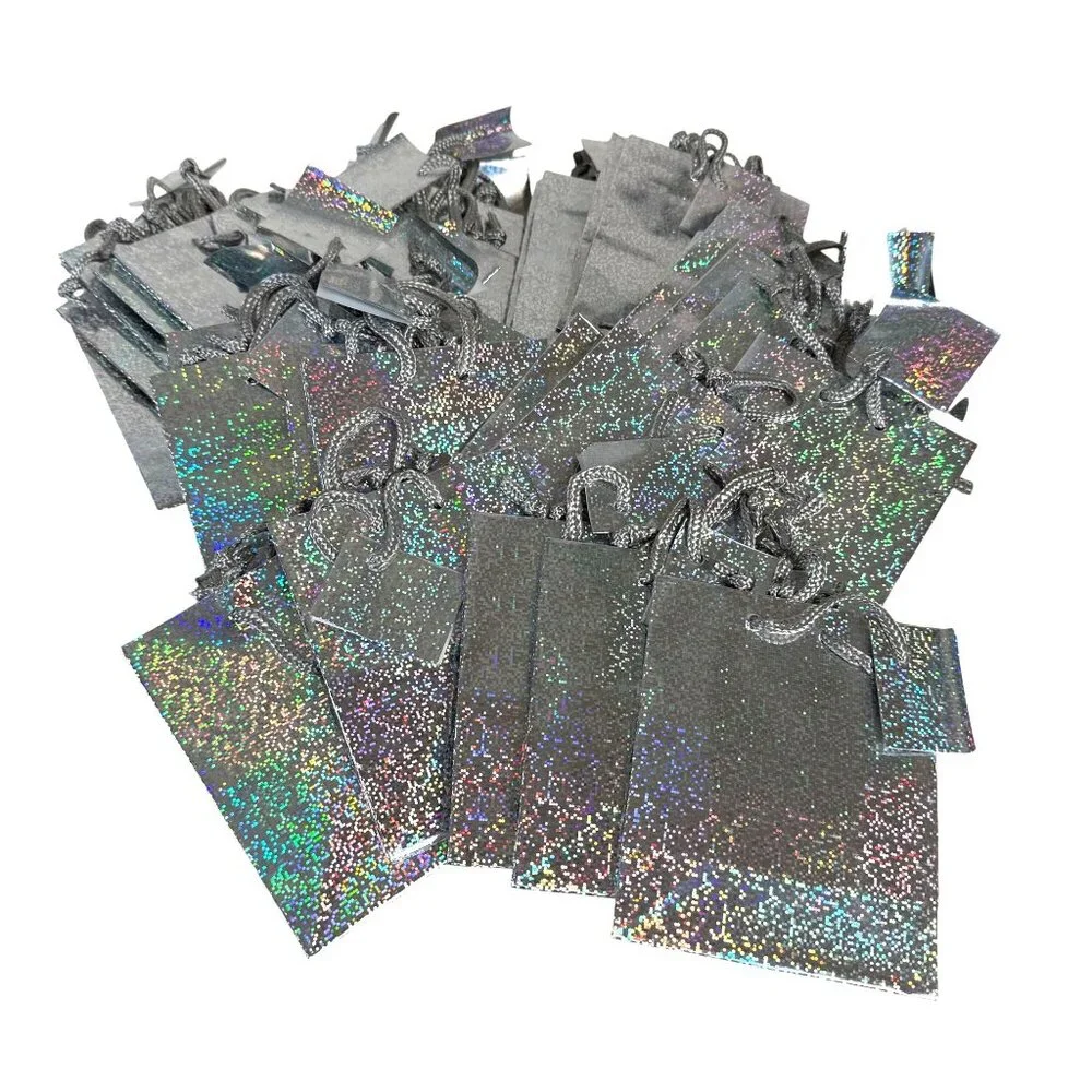 Gift Bag Lot of 35 Holographic Silver 4